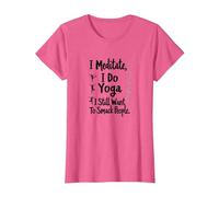 I Meditate, I Do Yoga, I Still Want to Smack People T-Shirt, Women, Pink Heather, XXL