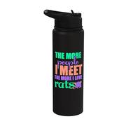 I Meet the More I Love Rats - Rat Costume Mouse Rat Stainless Steel Insulated Water Bottle