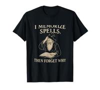 I Memorize Spells Then Forget Why Wizard Graphic T-Shirt