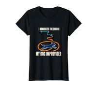 I Memorized the Course, My Dog Improvised - Dog Agility Value Graphic T-Shirt, Women, Black, L