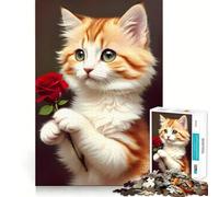 I Meow You - Cat Lover Jigsaws 1000 Pieces for Adults Decompress Game Bright Detail Playful Challenge Night Game (38x52cm)