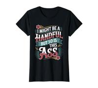 I Might Be A Handful But So is This Ass Gym Squat Fit - Value Graphic T-Shirt, Women, Black, XS