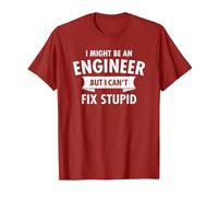 I Might Be an Engineer But I Cant Fix Stupid Engineering T-Shirt, Men, Cranberry Red, X-Large