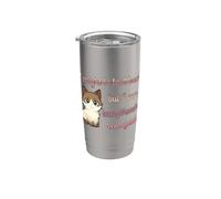I Might Be Laid Back But Can Lean Forward Real Quick Cat Fun Stainless Steel Insulated Tumbler
