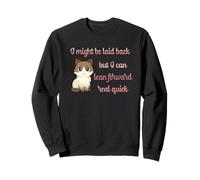 I Might Be Laid Back But Can Lean Forward Real Quick Cat Fun Sweatshirt