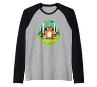 I Might Be Lost But at Least I Have Snacks Cute Raccoon Raglan Baseball Tee