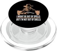 I Might Be Out Of Spells But Not Shells Tshirt Wizard Gun PopSockets PopGrip for MagSafe