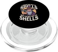 I Might Be Out Of Spells But Not Shells Tshirt Wizard Gun PopSockets PopGrip for MagSafe
