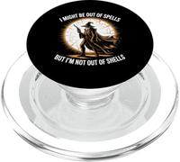 I Might Be Out Of Spells But Not Shells Tshirt Wizard Gun PopSockets PopGrip for MagSafe