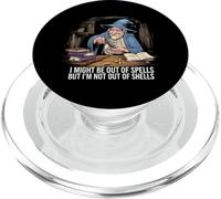 I Might Be Out Of Spells But Not Shells Tshirt Wizard Gun PopSockets PopGrip for MagSafe