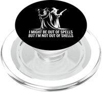 I Might Be Out Of Spells But Not Shells Tshirt Wizard Gun PopSockets PopGrip for MagSafe
