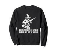 I Might Be Out Of Spells But Not Shells Tshirt Wizard Gun Sweatshirt