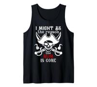 I Might Be the Reason the Rum is Gone Men Pirate Drinking Tank Top