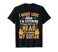 I Might Look Like I’m Listening Funny Guitar Lovers Retro T-Shirt