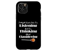 I Might Look Like I'm Listening But I'm Thinking About Glass Case for iPhone 11 Pro