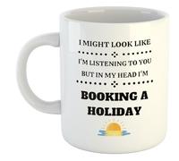 I Might Look Like I'm Listening...Holiday | Novelty Gift Idea Cup Tea Coffee | 11oz White Mug