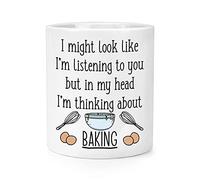 I Might Look Like I'm Listening to You Baking Makeup Brush Pencil Pot