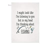 I Might Look Like I'm Listening to You Fishing Tea Towel Dish Cloth