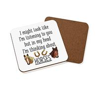 I Might Look Like I'm Listening to You Horses Coaster Drinks Mat