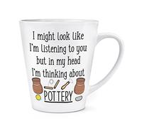 I Might Look Like I'm Listening to You Pottery 12oz Latte Mug Cup