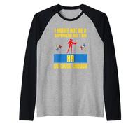 I Might Not Be a Superhero But I Am HR So Close Enough Funny Raglan Baseball Tee