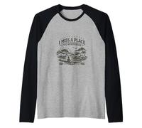 I Miss a Place I’ve Never Been, Present for Wanderlust Raglan Baseball Tee