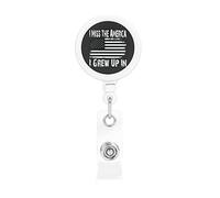 I Miss The America I Grew Up in Retractable Badge Holder Reel Clip Id Card Holder forNurse Student Office Worker