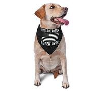 I Miss The America I Grew Up in Spring Dog Bandanas Boy Bulk Puppy Kerchief Adjustable Soft Triangle Bibs Accessories for Small Medium Large Dogs Cats White