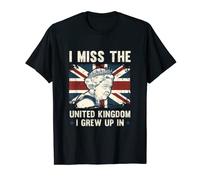 I Miss The United Kingdom I Grew Up In. British Flag T-Shirt