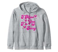 I Miss You I’m Sorry - Heartfelt Apology Tee Zip Hoodie