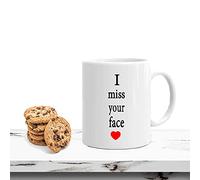 I Miss Your Face Mug Ceramic Mug for Home and Office 11 Oz Engagement Wedding Valentine's Day Birthday Gift