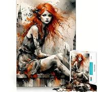 I Miss Your Ginger Hair Puzzles for Teenagers 1000 Pieces Logic Build Anxiety Relief Fun Challenge Art Display (38x26cm)