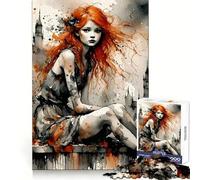 I Miss Your Ginger Hair Puzzles for Teenagers 1000 Pieces Logic Build Anxiety Relief Fun Challenge Art Display (38x26cm)