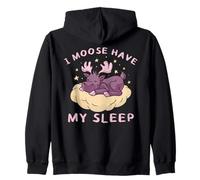 I Moose Have My Sleep Youth Cute Moose Zip Hoodie