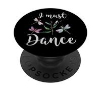 I Must Dance Watercolor Dragonflies PopSockets Adhesive PopGrip