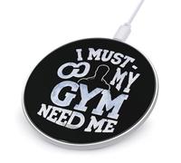 I Must Go My Gym Needs Me Charger Pad Station with Indicator Light
