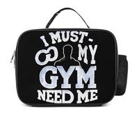I Must Go My Gym Needs Me Insulated Lunch Bag Lunchbox Cooler Container Tote for Work Travel Picnic