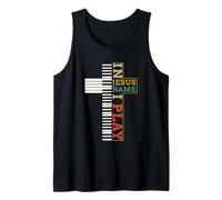 I n Jesus Name I Play Piano Christian Music Religion Cross Tank Top