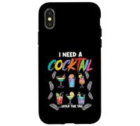 I Need A Cocktail Hold The Tail Mixed Drink Shot Alcohol Bar Case for iPhone X/XS