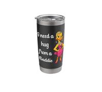 I Need A Hug from A Baddie Cruise Duck Pink Attitude Fun Stainless Steel Insulated Tumbler