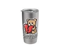 I Need A Hug from A Baddie Pixel Art Teddy Bear Stainless Steel Insulated Tumbler
