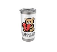 I Need A Hug from A Baddie Pixel Art Teddy Bear Stainless Steel Insulated Tumbler