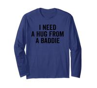 I Need A Hug from A Baddie Retro Vintage Long Sleeve T-Shirt