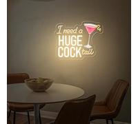 I need a huge cock LED Neon Sign for Wall Decor USB Adjustable Brightness Living Room Bars Barbers Pub Wedding Party Salon Club Gatherings Halloween Christmas Birthday Art Wall Decor