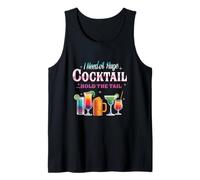 I Need A Huge Cocktail Hold The Tail Colorful Tropical Adult Tank Top