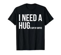 I Need a Huge Cup of Coffee Funny Coffee Drinking Lover Value Graphic T-Shirt, Men, Black, XL