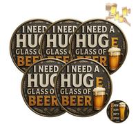 I Need a Huge Glass of Beer Commemorative Coin - Funny Beer Commemorative Coin, BeerChallengeCoin for Men, Drink Tokens Bulk for Party Bar Table Decoration Supplies & Collector Keepsake (5PCS)
