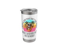 I Need A Job That Isn’t Too Jobby Funny Retro Lazy Sloth Stainless Steel Insulated Tumbler