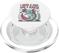 I Need A Nap And A Raise Cute Aquatic Animal Design PopSockets PopGrip for MagSafe