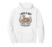 I Need A Nap So Does Baby Funny Tired Mom Goat Pullover Hoodie